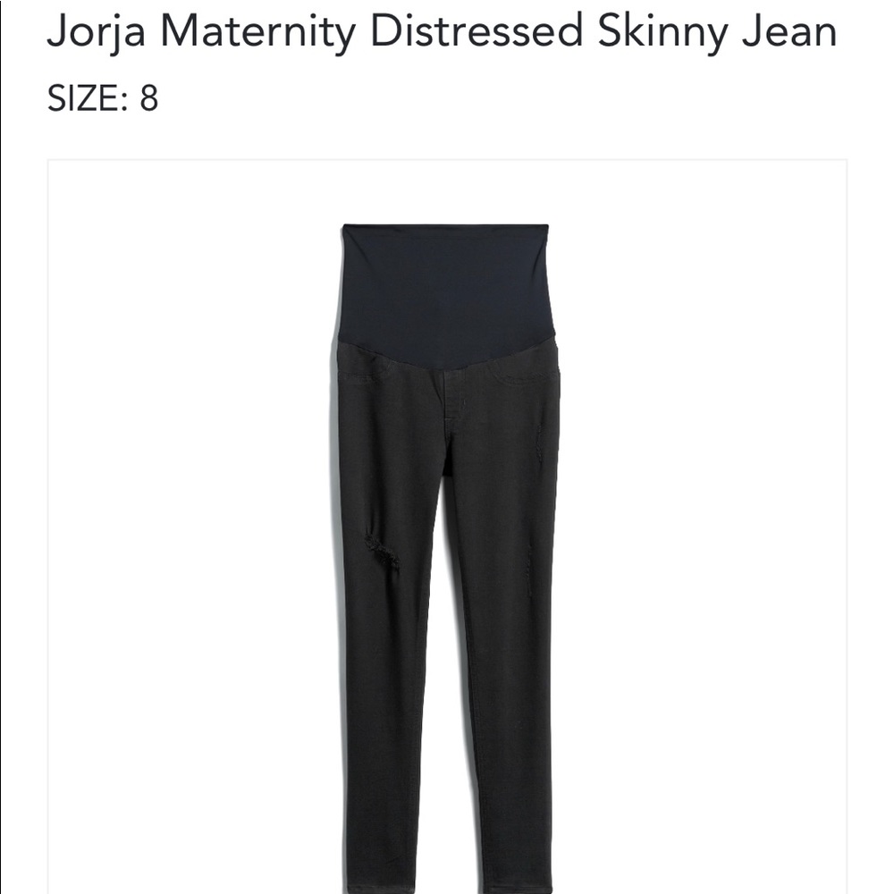 Just Black Distressed Jorja Black Maternity Ripped Jeans size 29
